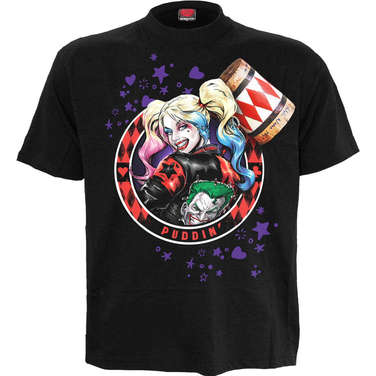 Dc Comics Batman Harley Quinn Puddin' T-shirt Front