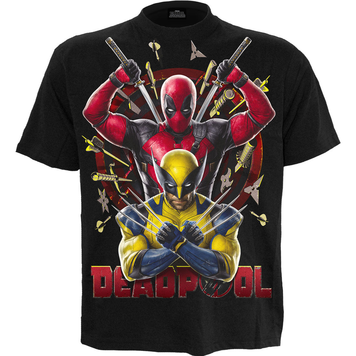 Marvel Comics Deadpool Wolverine Bullseye T-shirt Front