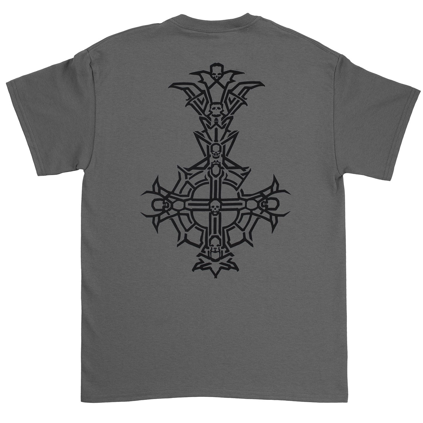 Ghost Chrome Logo & Grucifix Outline T-shirt Back