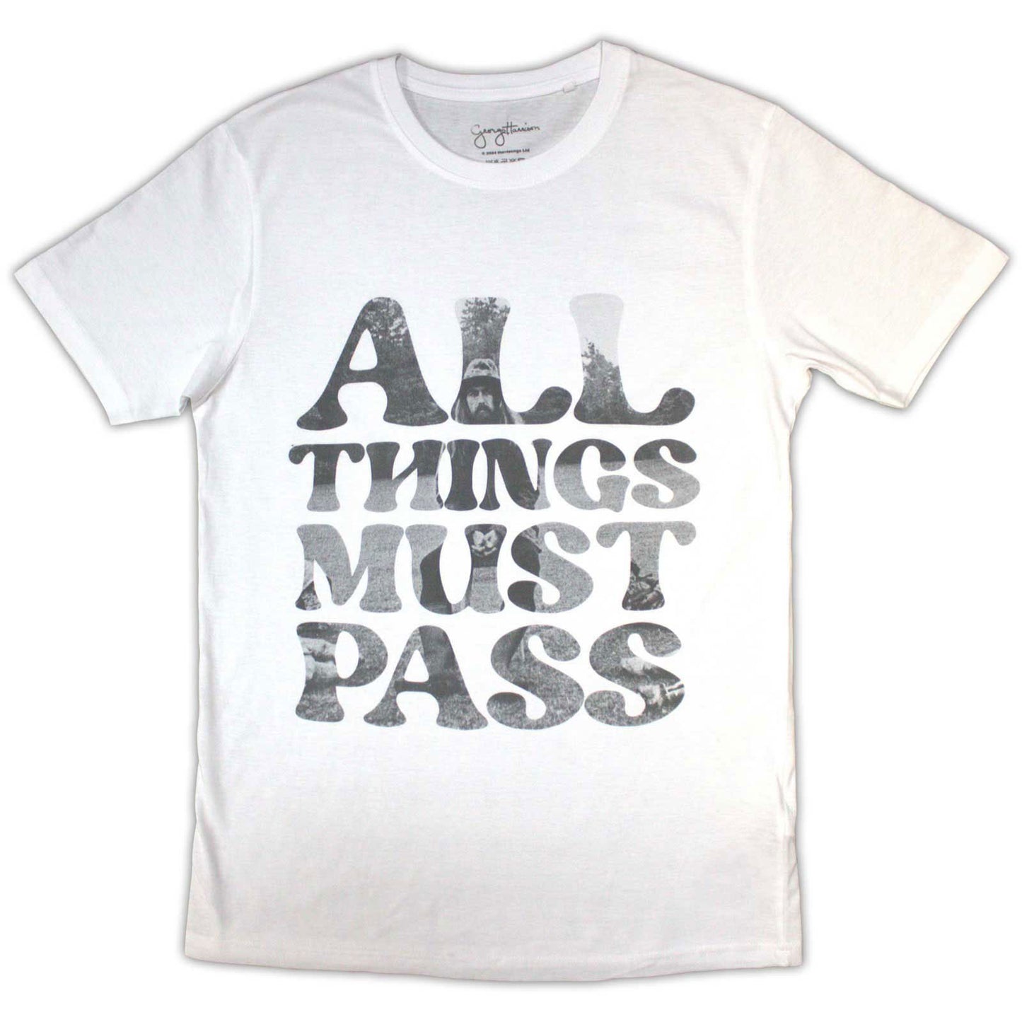 George Harrison All Things Must Pass Text Infill T-shirt Front
