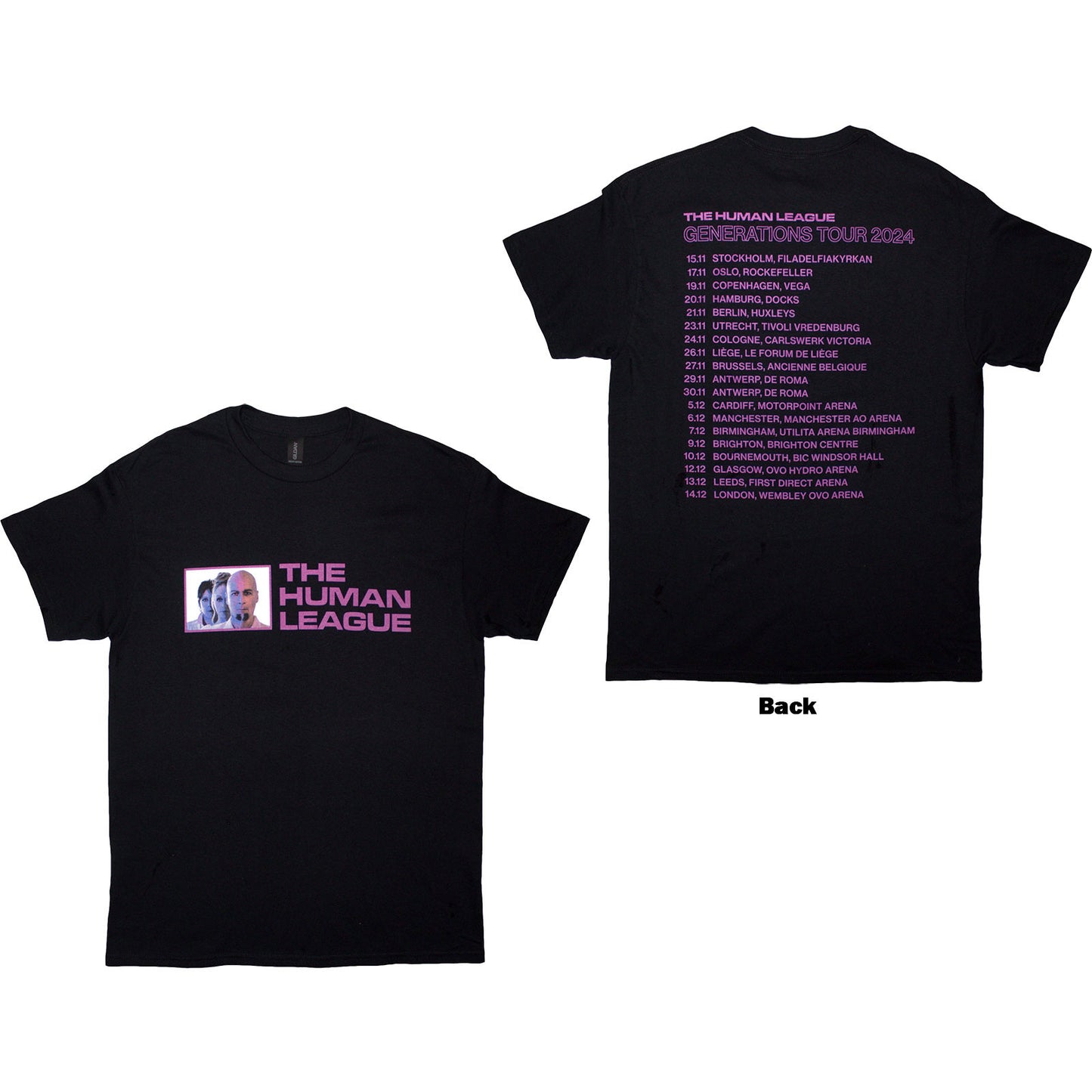 Human League Generations Tour '24 Photo T-shirt Front
