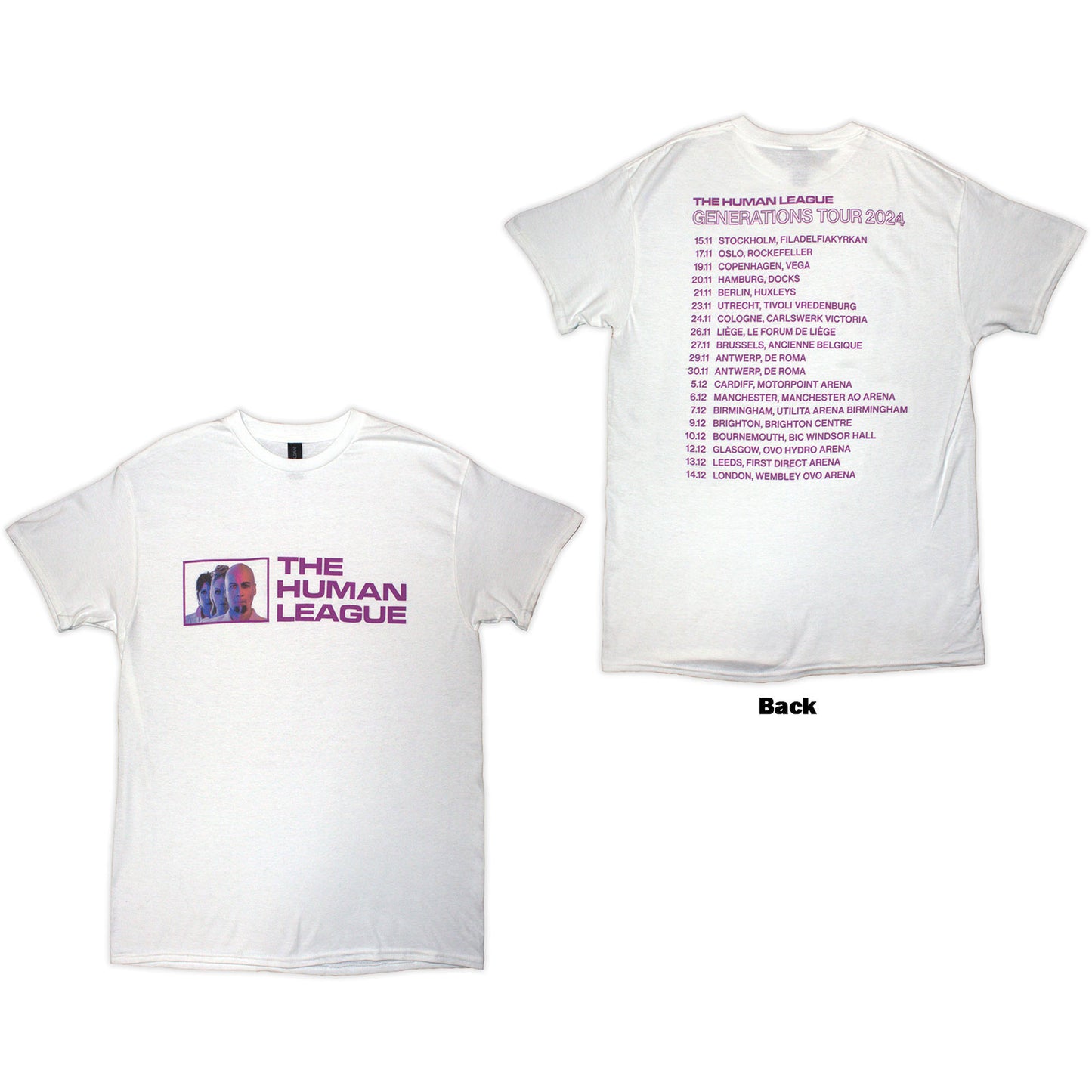 Human League Generations Tour '24 Photo T-shirt Front
