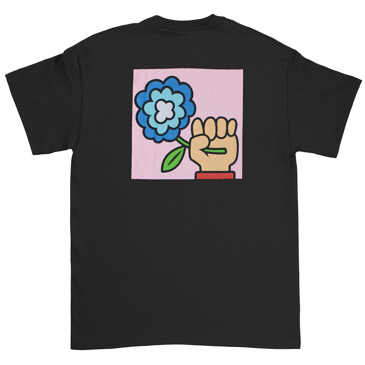 Idles Cartoon Flower T-shirt Back