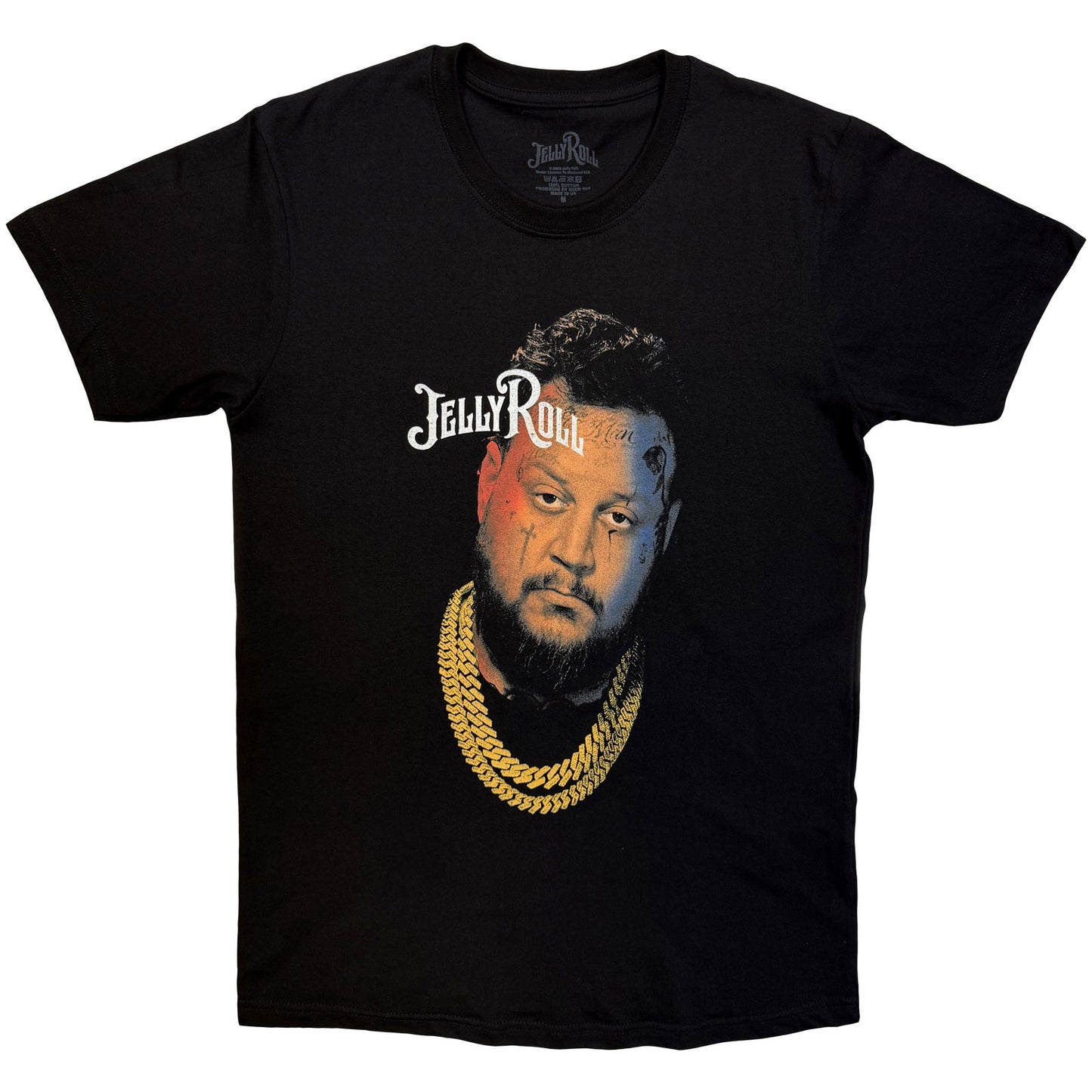 Jelly Roll Gold Chain Photo T-shirt Front