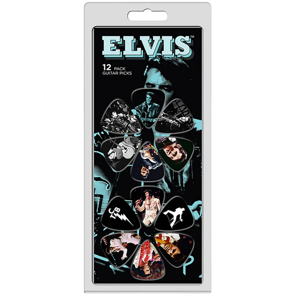 Elvis Presley Faces 12-pack Guitar Pick Front