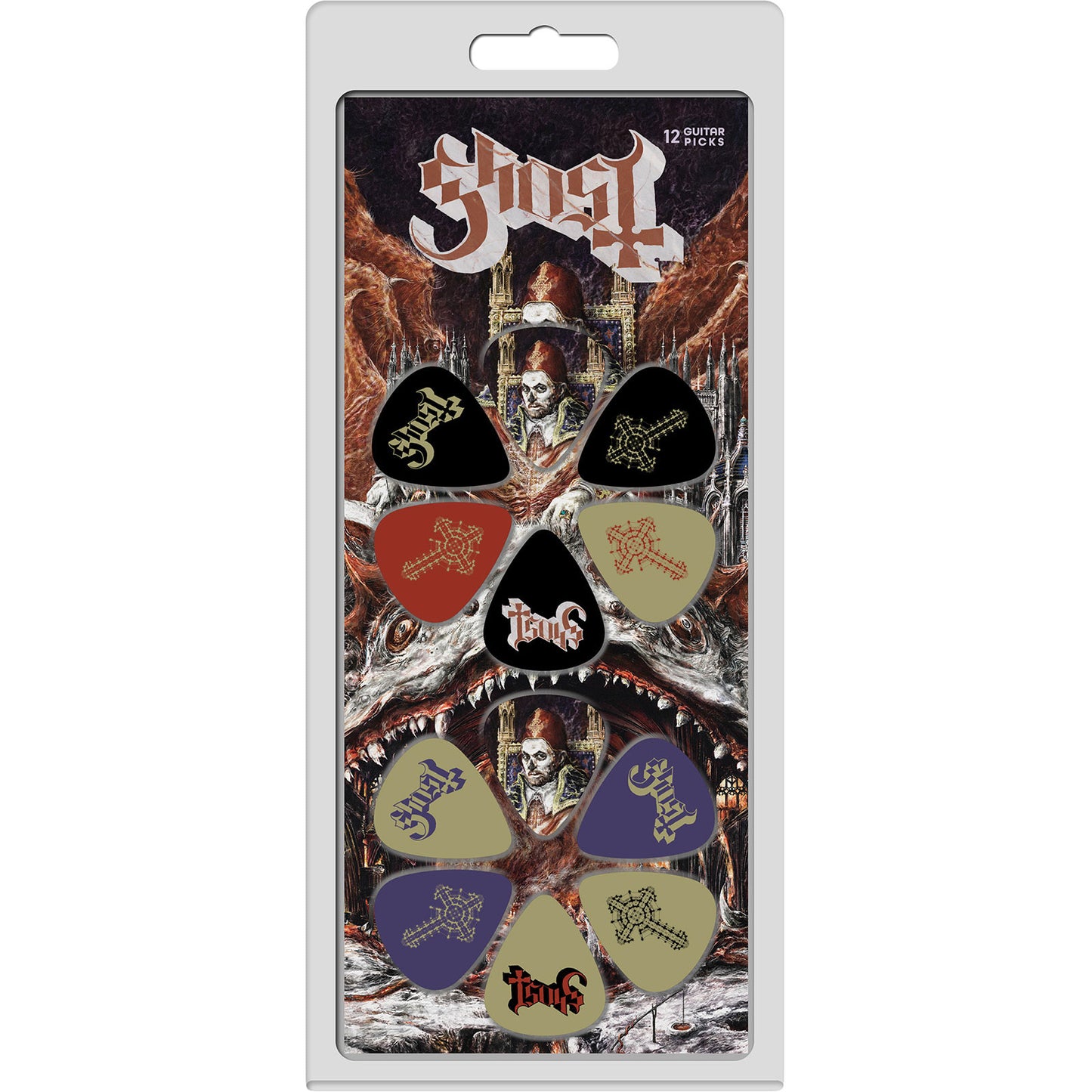 Ghost Logos 12-pack Guitar Pick Front