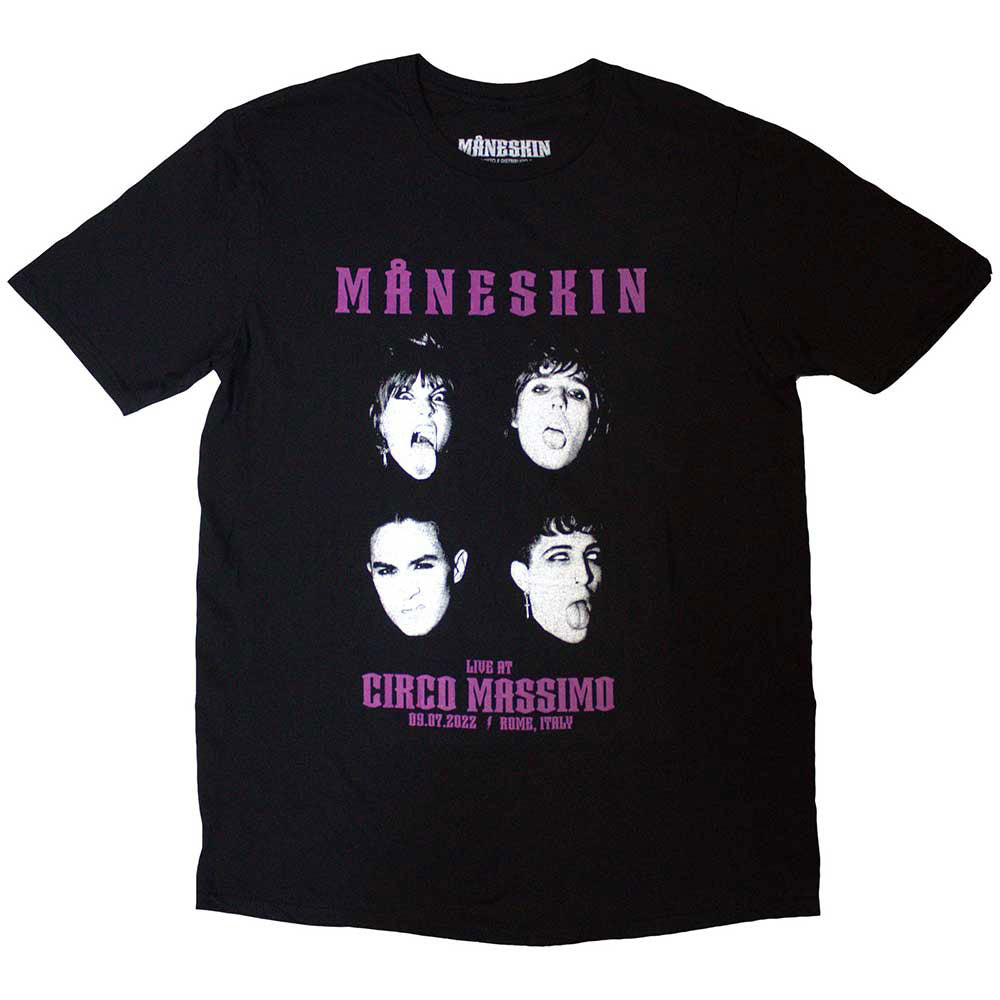 Maneskin Live At Circo Massimo 2022 Faces T-shirt Front