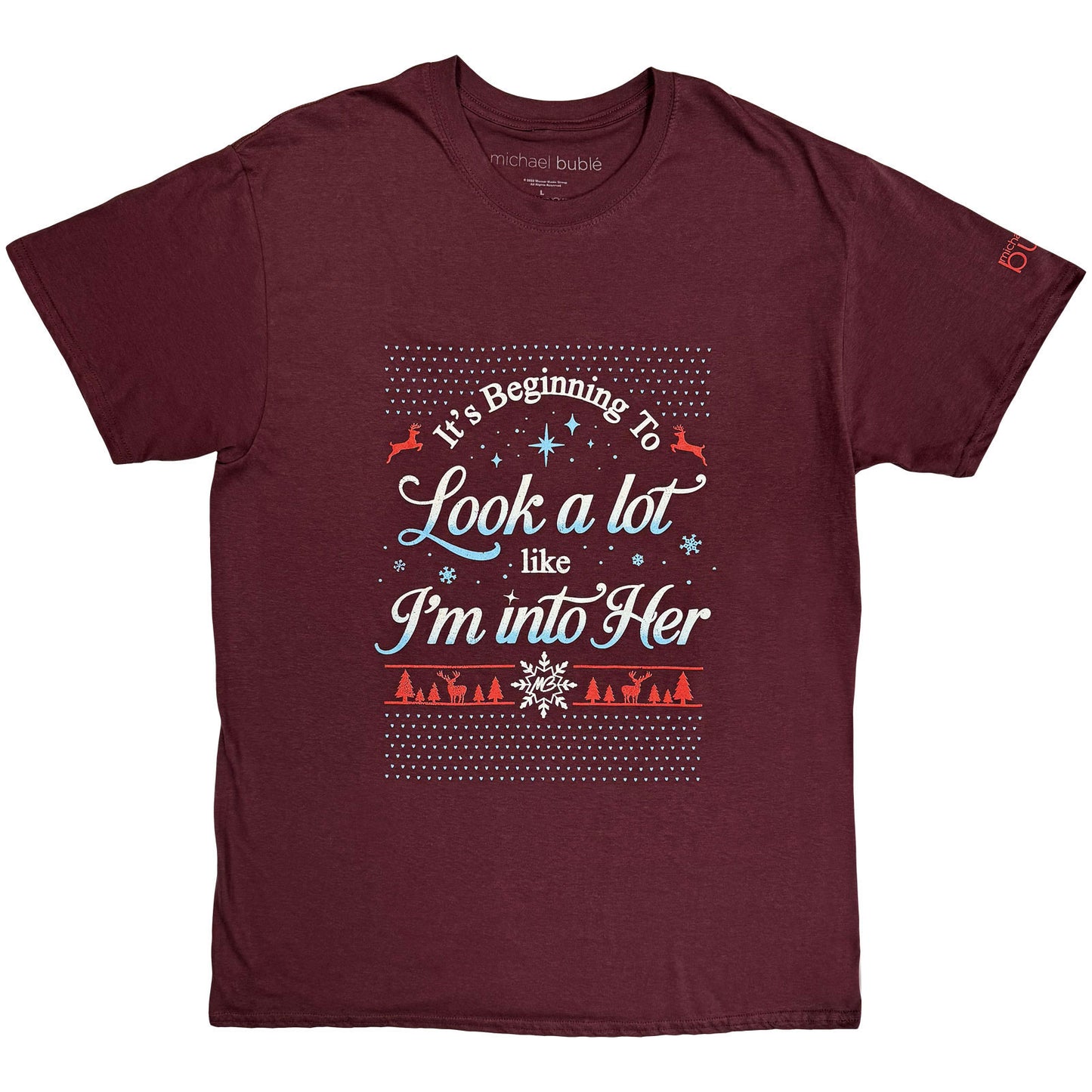 Michael Buble Into Her T-shirt Front