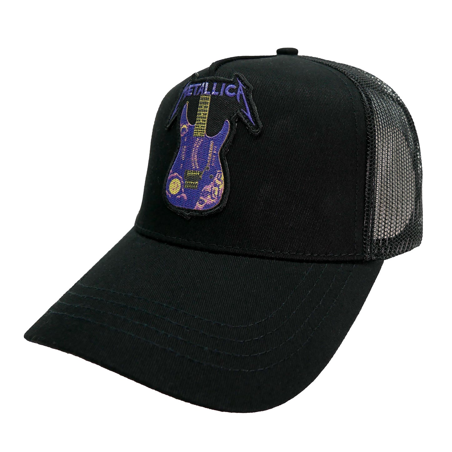 Metallica Kirk Purple Ouija Guitar Trucker Cap Front