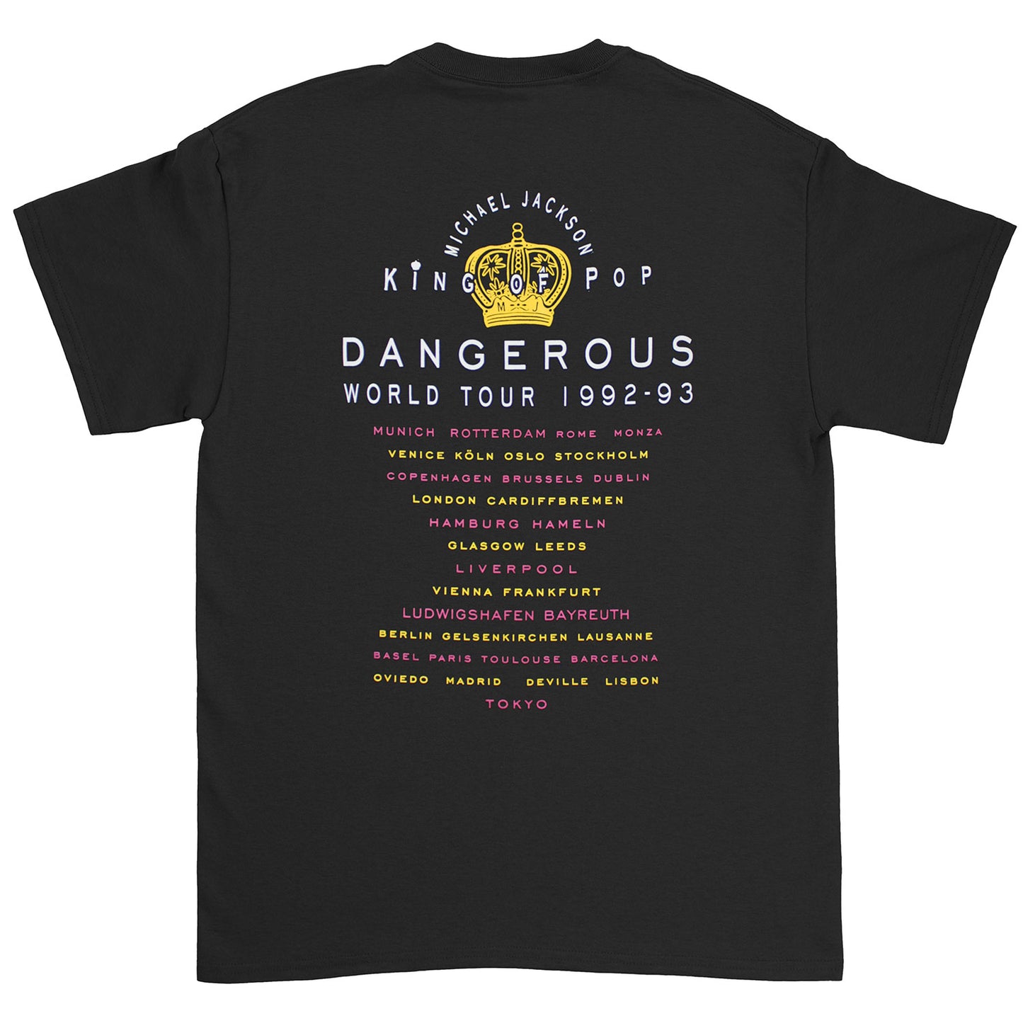 Michael Jackson Dangerous World Tour T-shirt Back