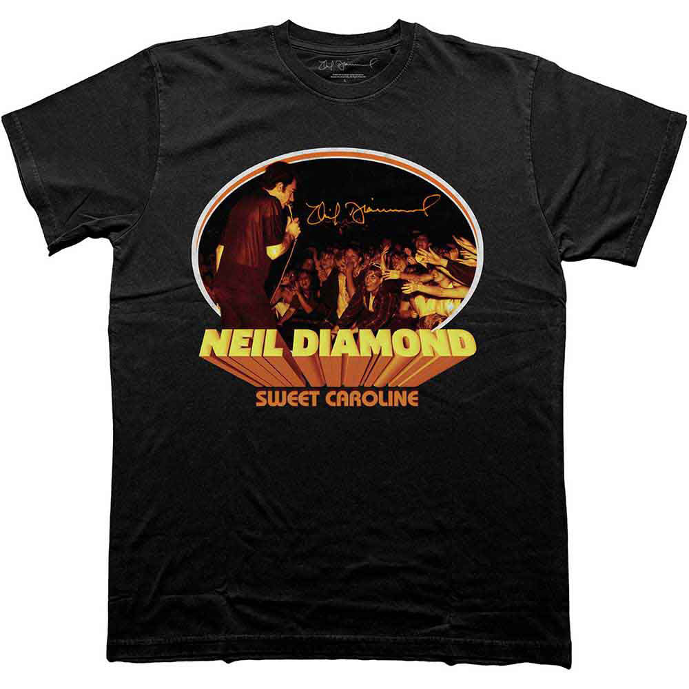 Neil Diamond Sweet Caroline Oval T-shirt Front
