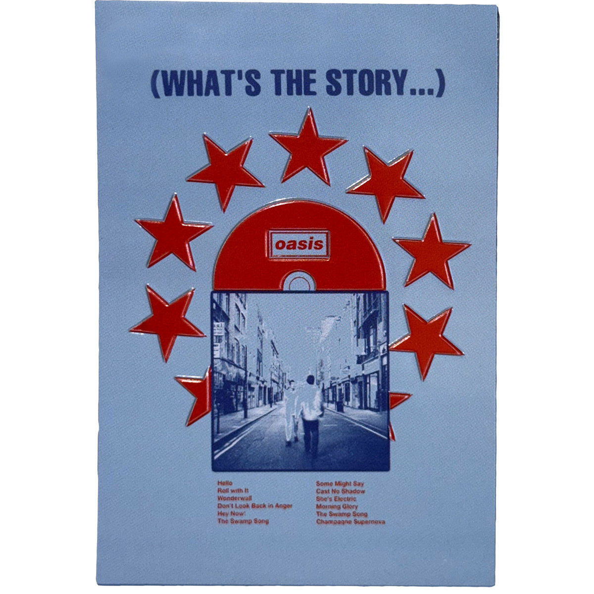 Oasis What's The Story Cd Blue Magnet Front
