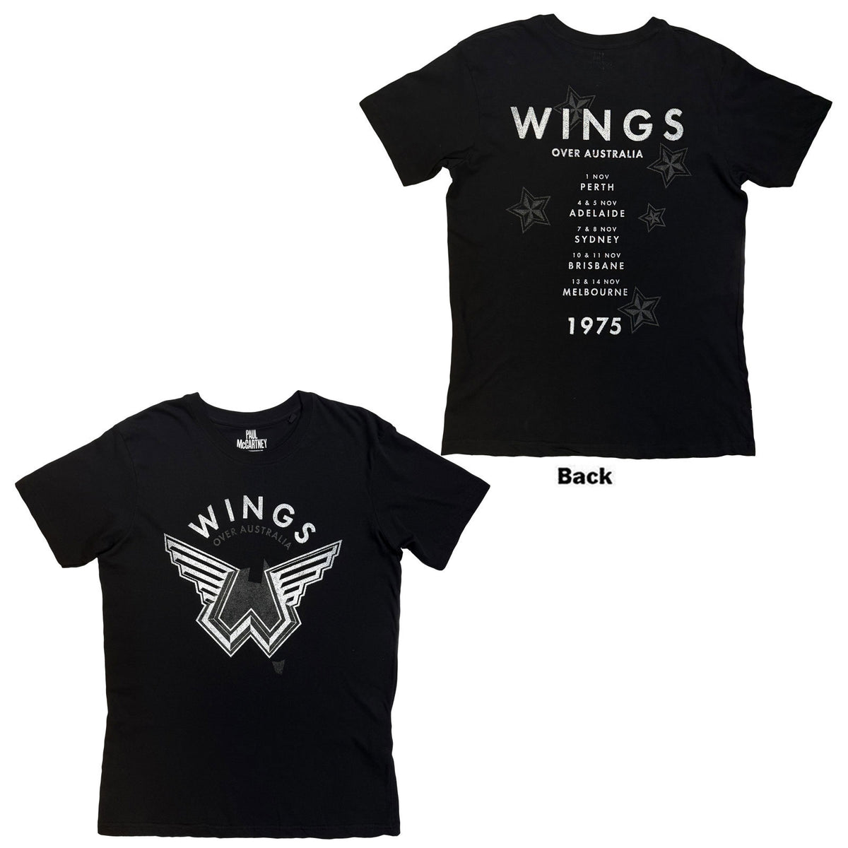 Paul Mccartney Wings Over Australia T-shirt Front