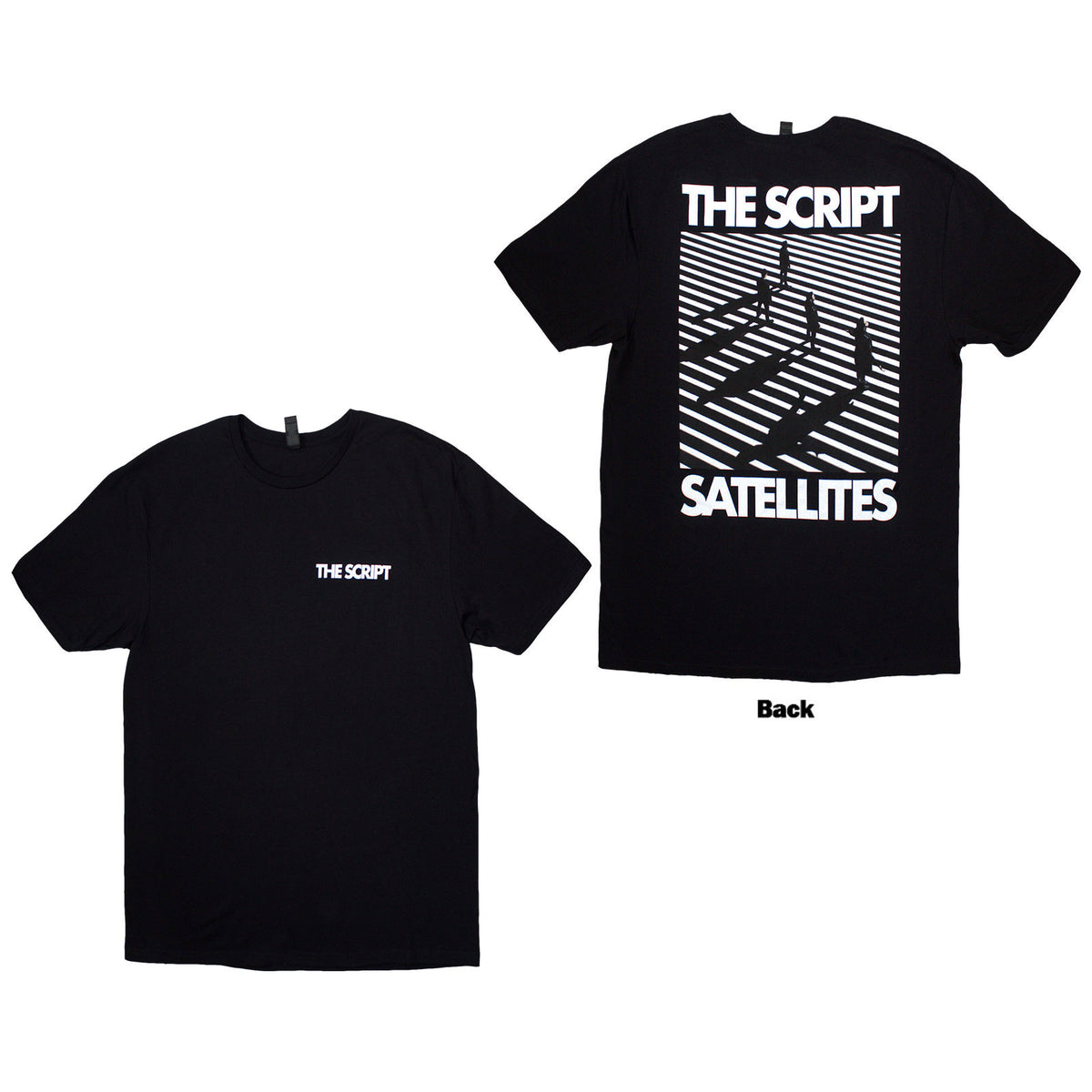 Script Satellites & Pocket Logo T-shirt Front