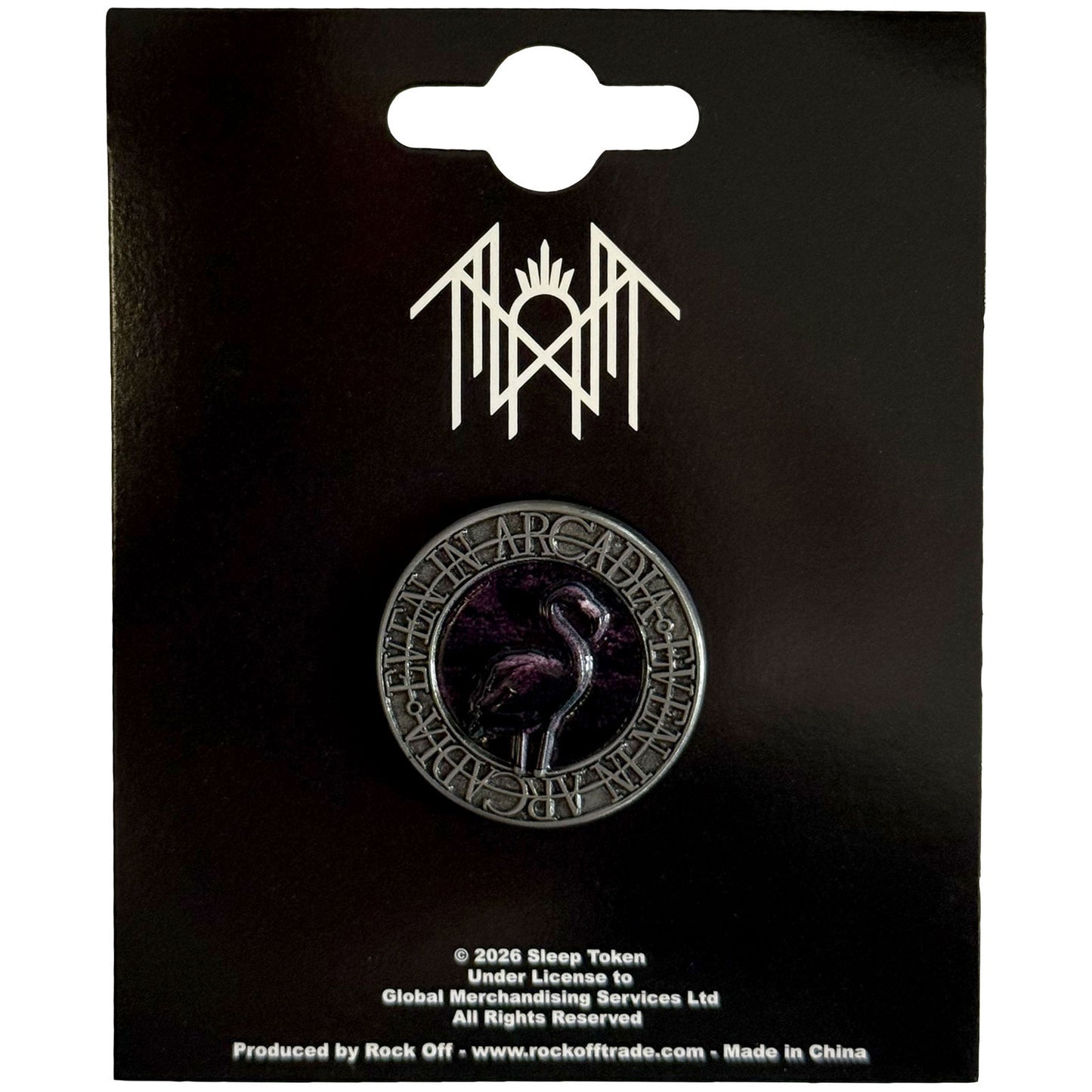 Sleep Token Even In Arcadia Pewter Pin Badge Front