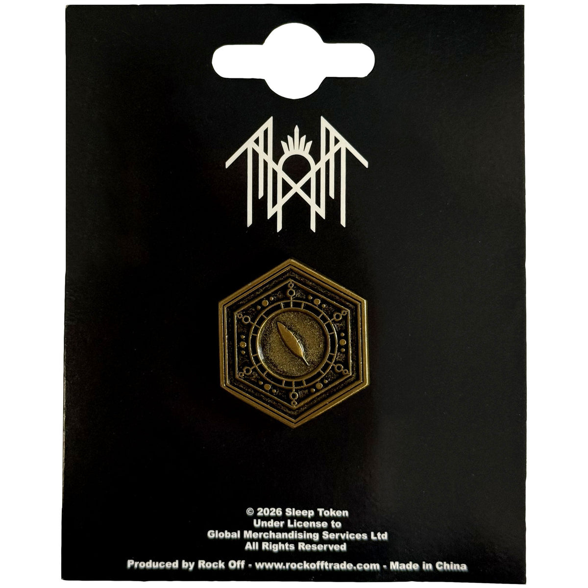 Sleep Token Emergence Feathered Host Pewter Pin Badge Front
