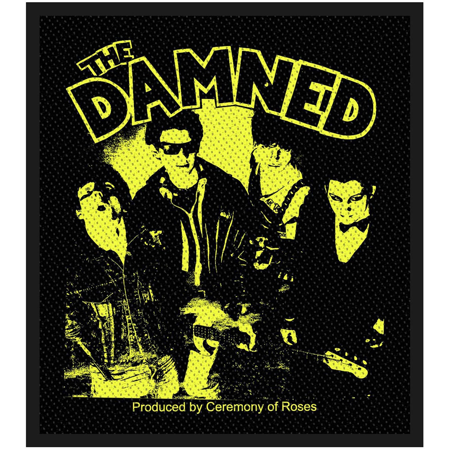 Damned Young, Hot, Loud And Stiff Woven Patch Front