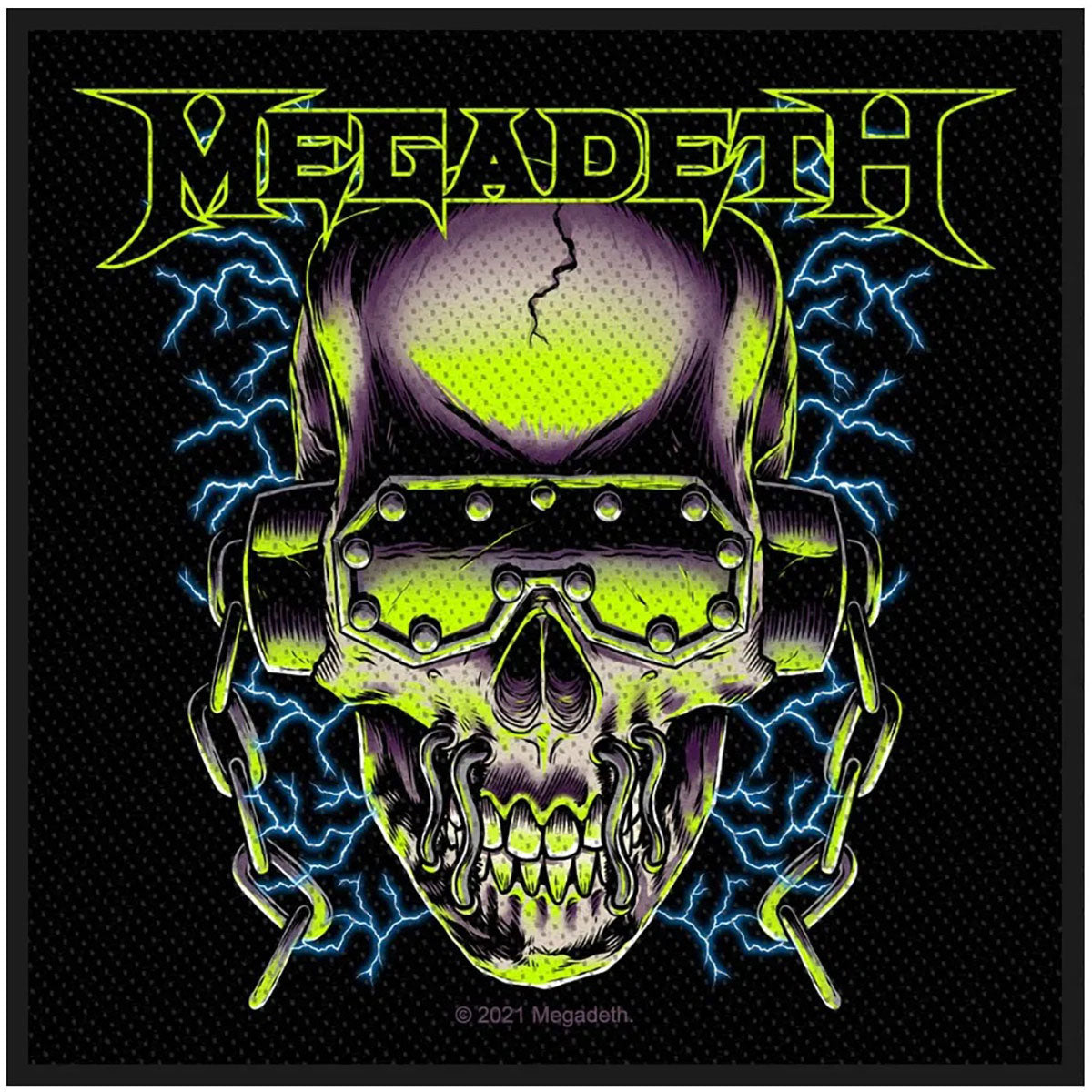Megadeth Vic Rattlehead Woven Patch Front