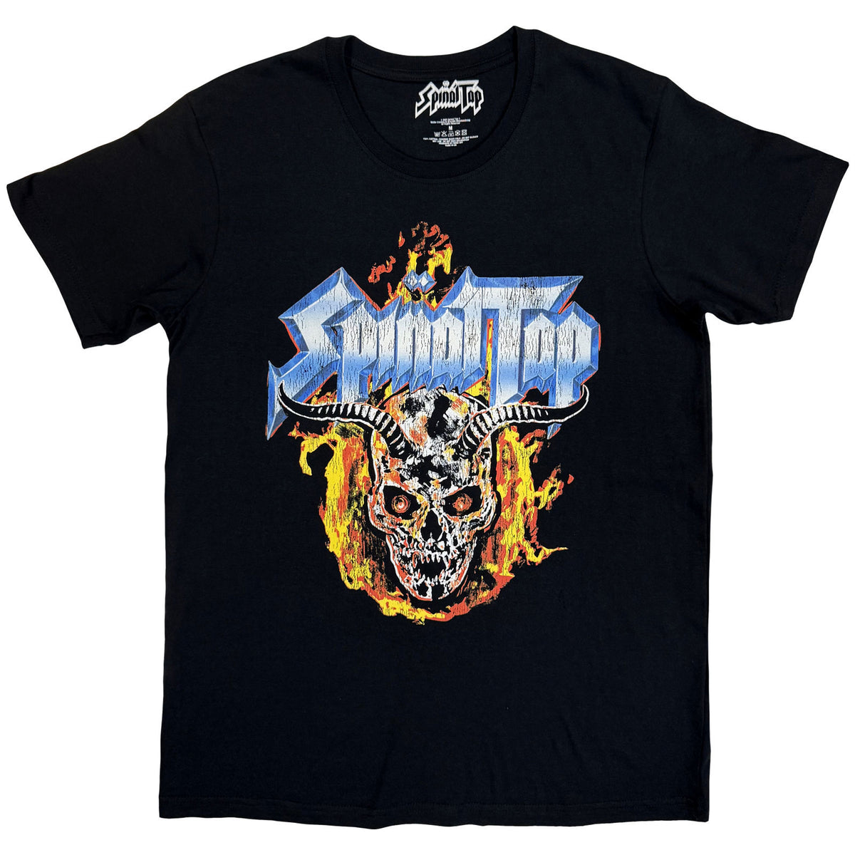 Spinal Tap Flame Skull T-shirt Front