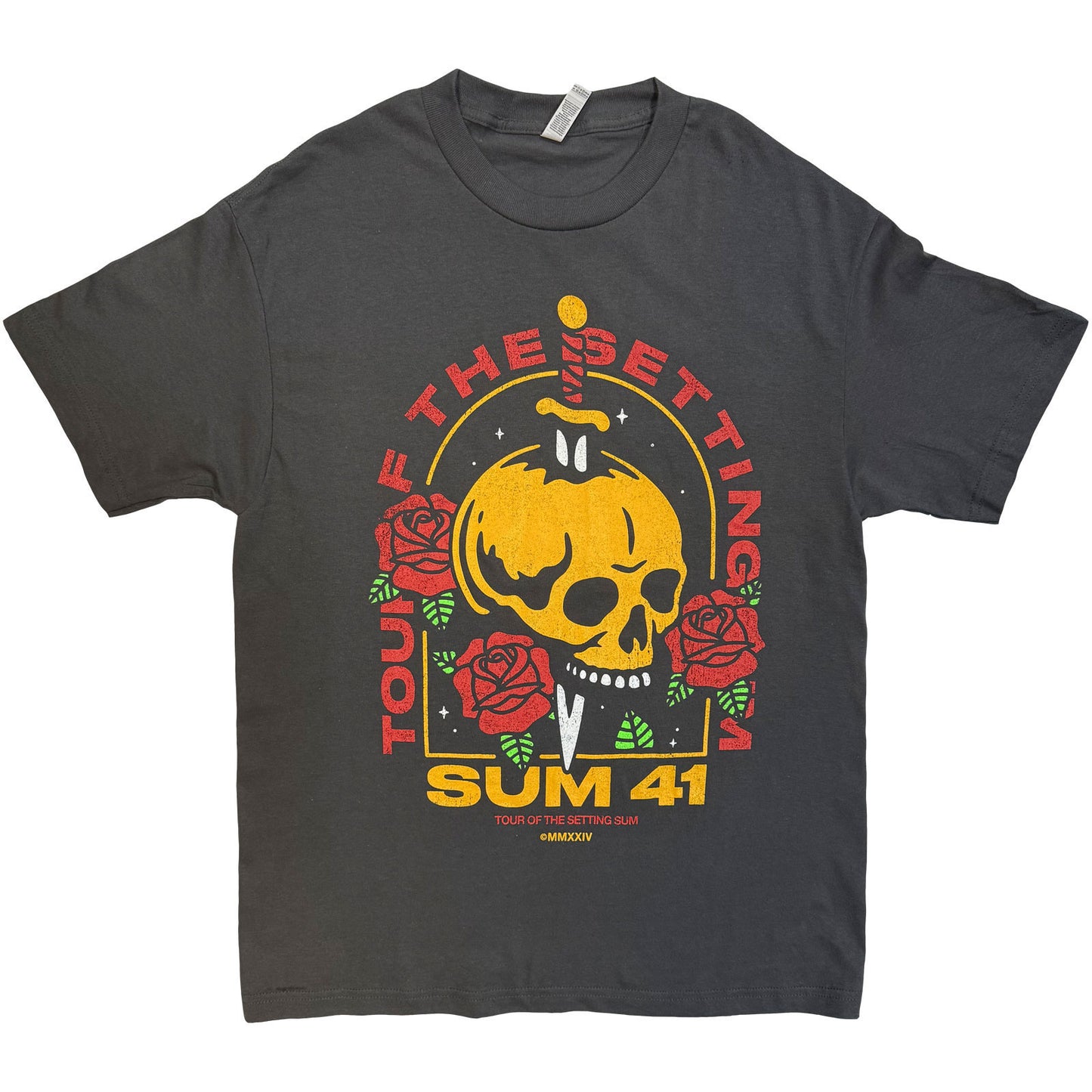 Sum 41 Tour '24 Pt.2 Skull & Roses T-shirt Front