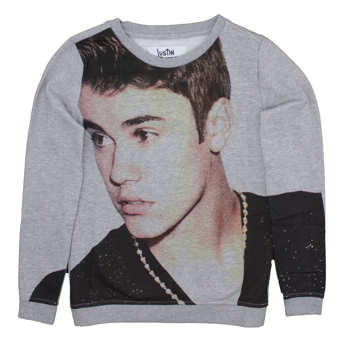 Justin Bieber Allover Print Photo Girls Jr Sweatshirt Back