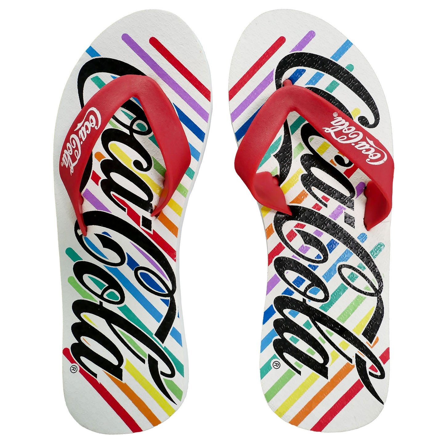 Coca-Cola Rainbow Flip Flops Flip Flops Front