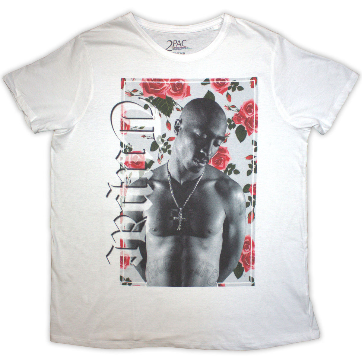 Tupac Floral T-shirt Front