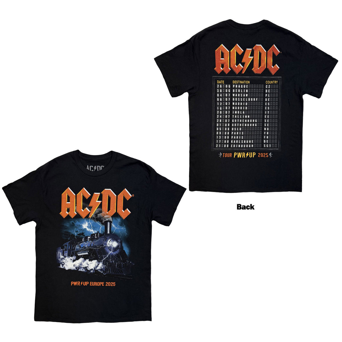 AC/DC Train Eu Tour '25 T-shirt Front