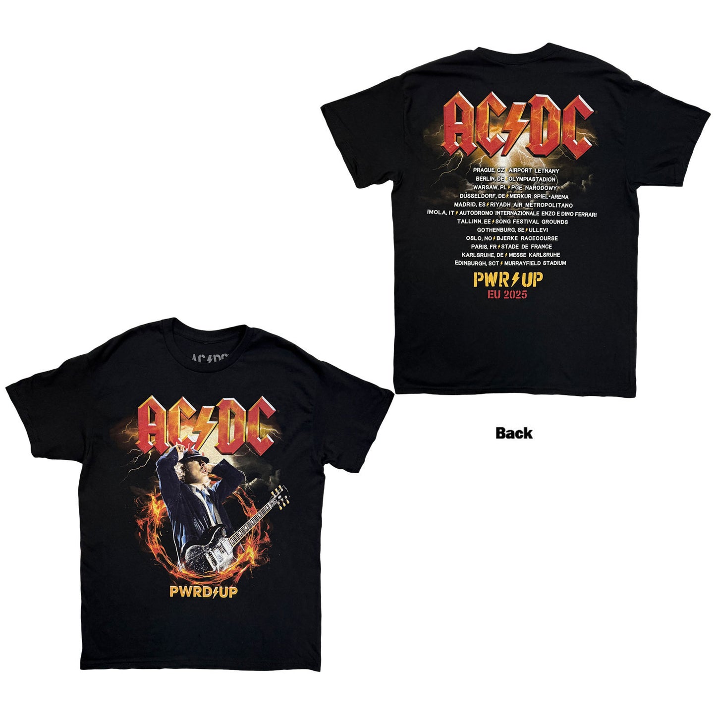 AC/DC Angus Horns Eu Tour '25 T-shirt Front