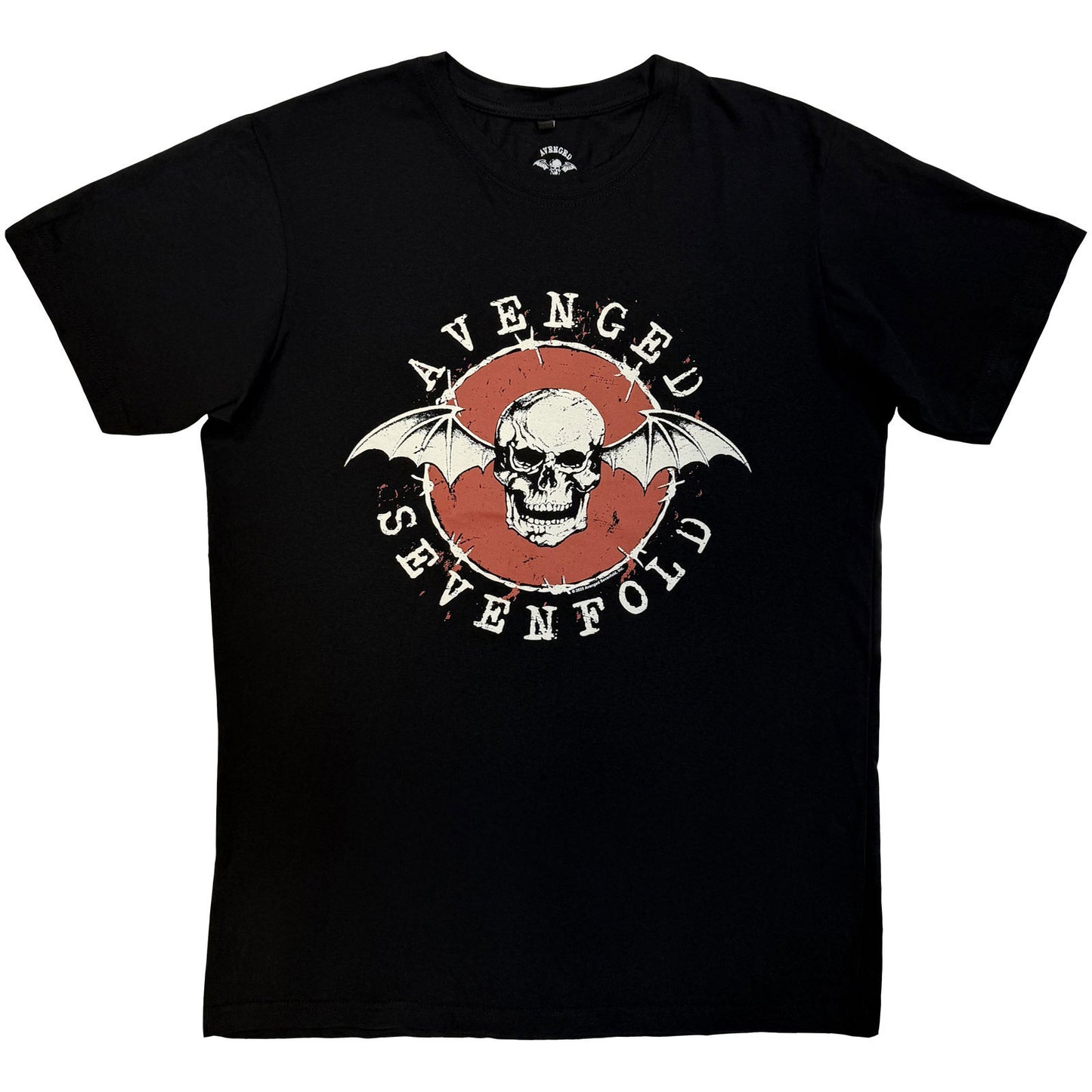 Avenged Sevenfold Deathbat Red Circle Vintage T-shirt Front