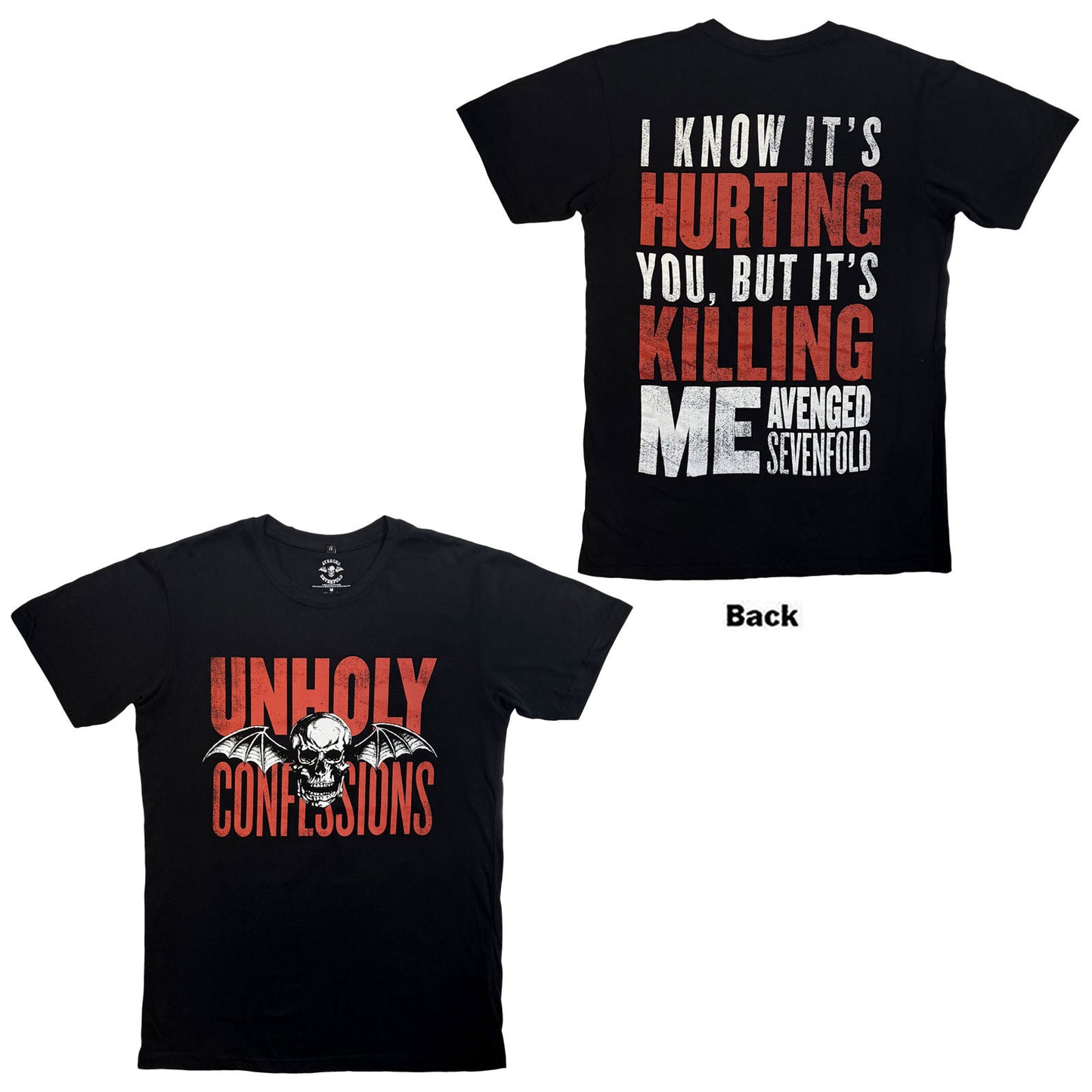 Avenged Sevenfold Unholy Confessions Vintage T-shirt Front