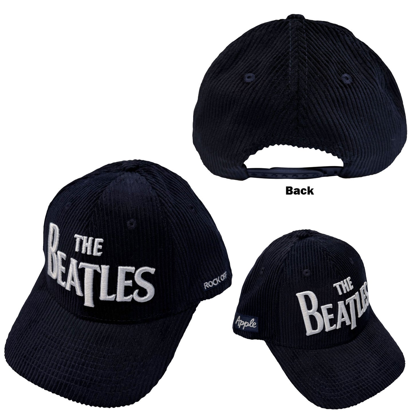 Beatles Drop T Logo & Apple Corduroy Baseball Cap Front
