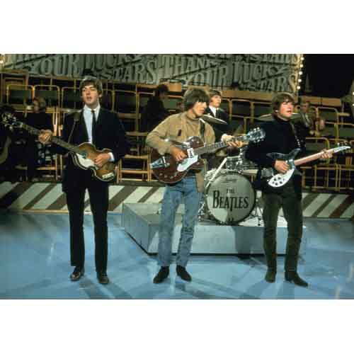 Beatles Luck Stars Show On Stage Post Card Front