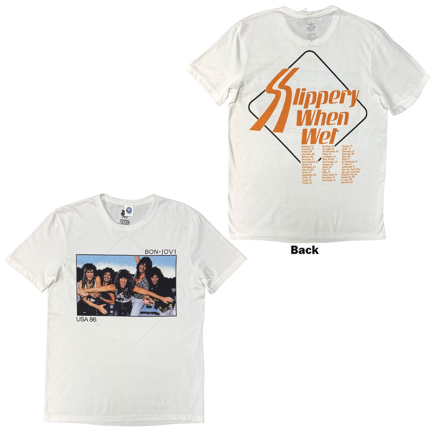 Bon Jovi Usa '86 T-shirt Front