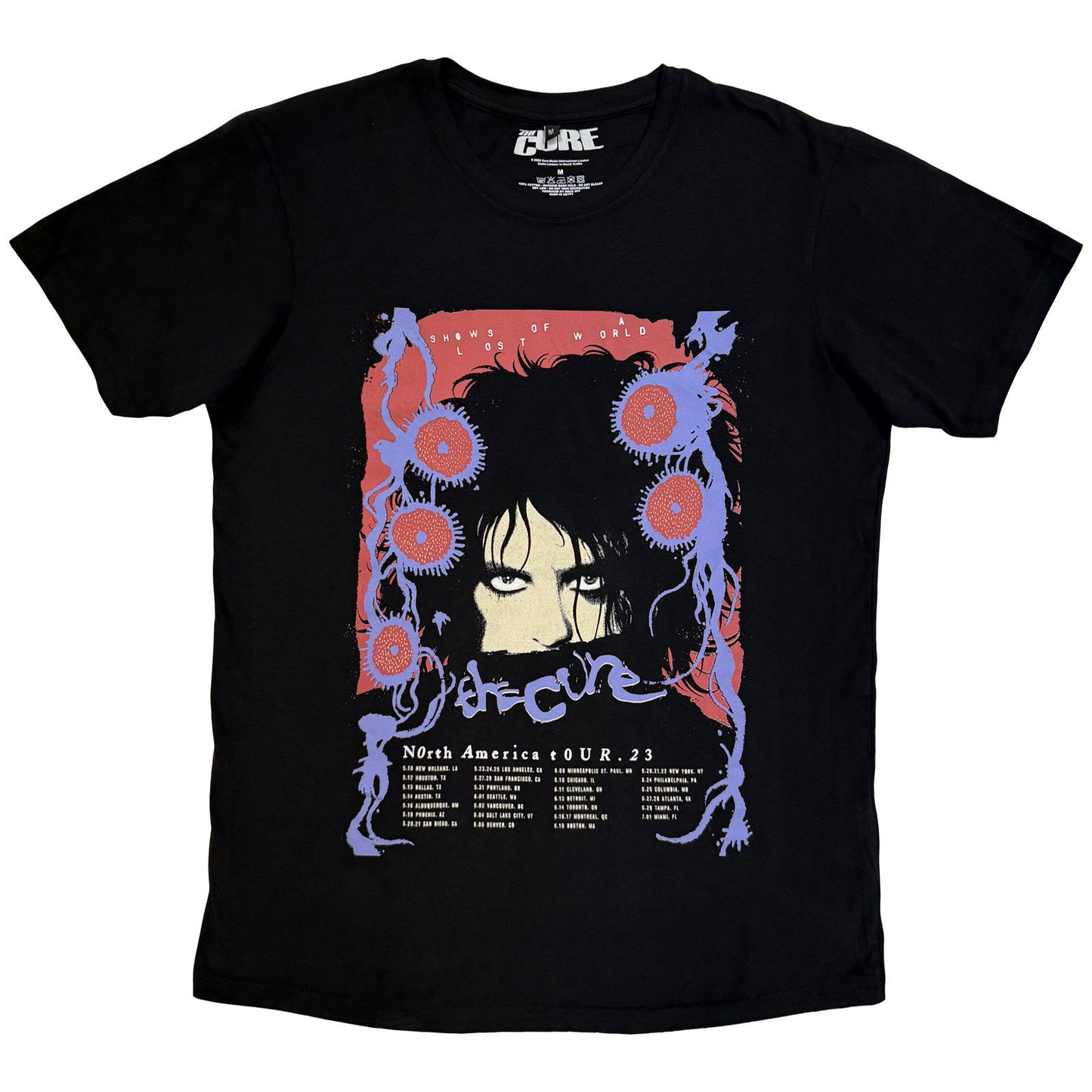 Cure North American Tour '23 Poster Vintage T-shirt Front