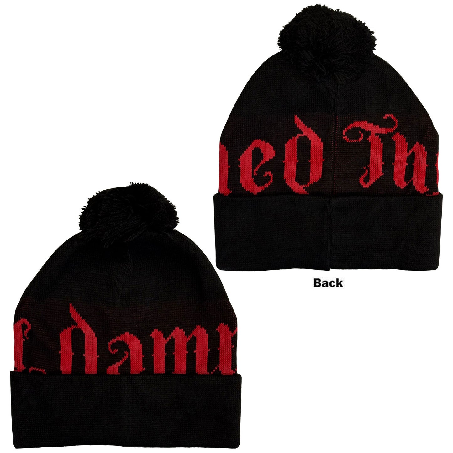 Damned Red Logo Beanie Front