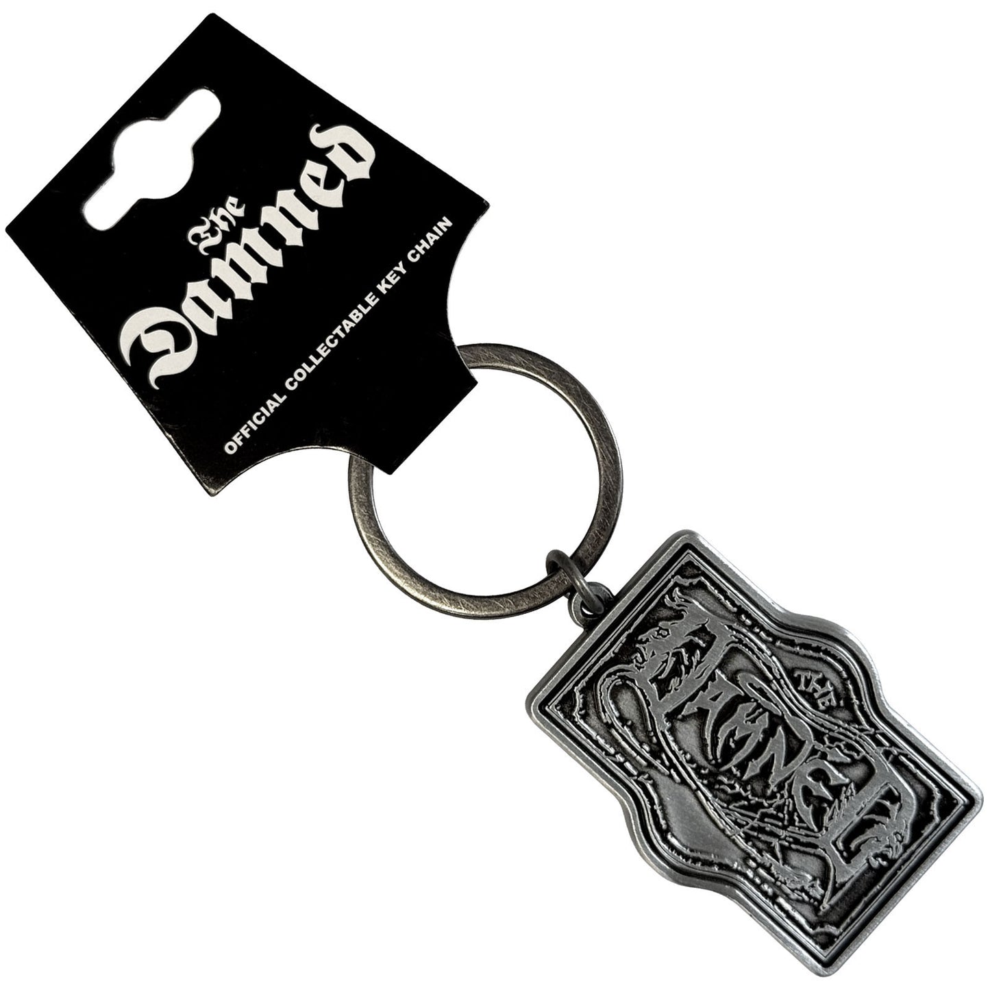 Damned The Black Album Logo Metal Key Chain Front