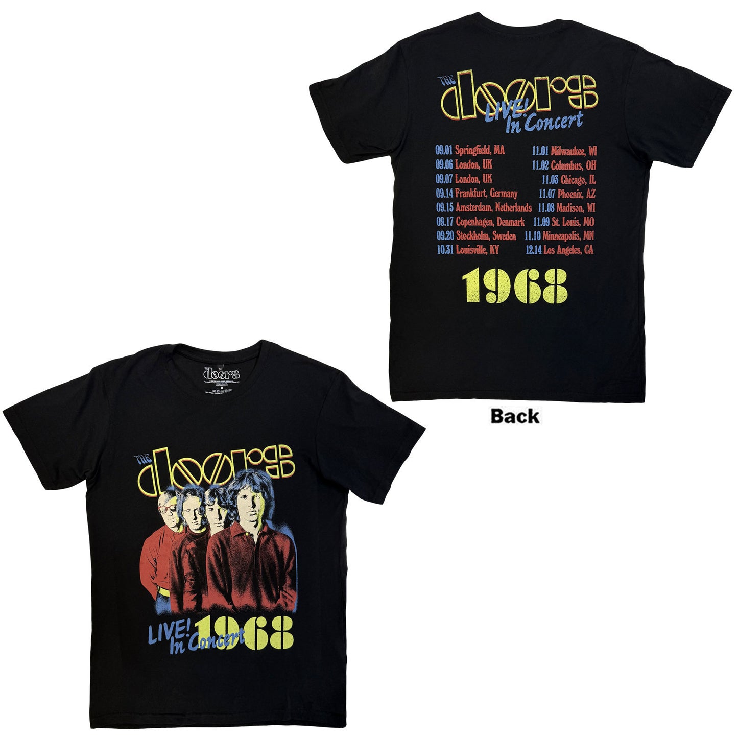 Doobie Brothers Live In Concert '68 Vintage T-shirt Front