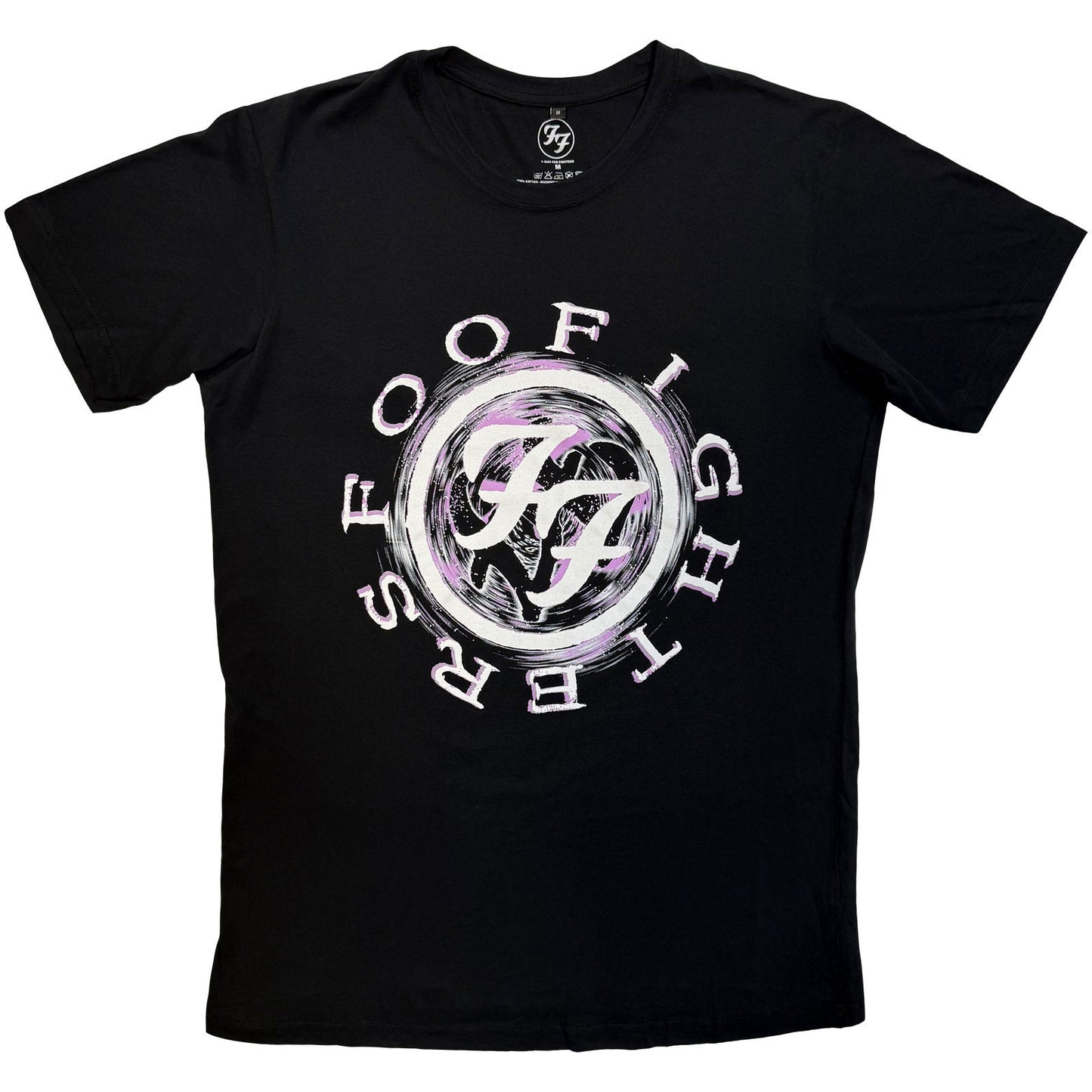 Foo Fighters Wheel Logo Shadow Vintage T-shirt Front