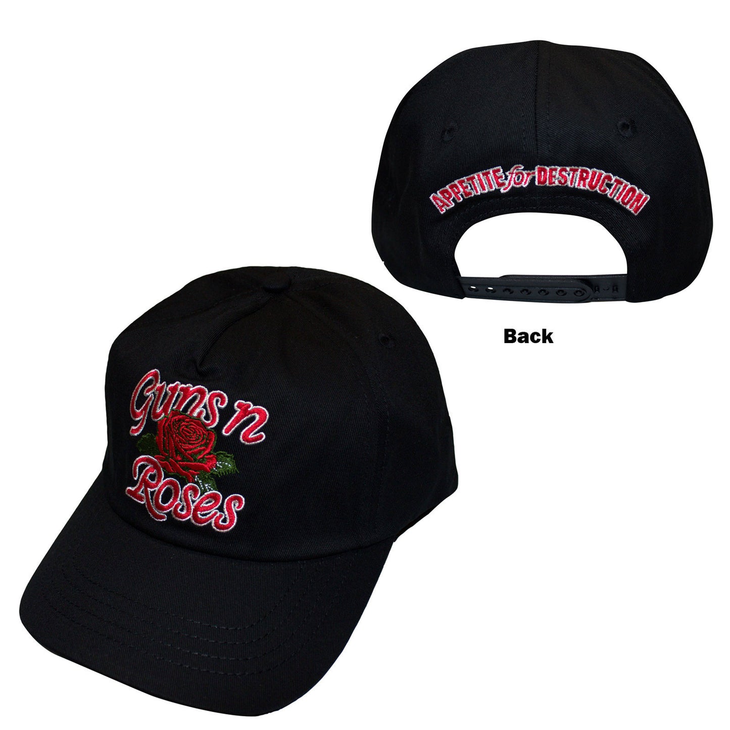 Guns N Roses Appetite For Destruction Rose Baseball Cap Front