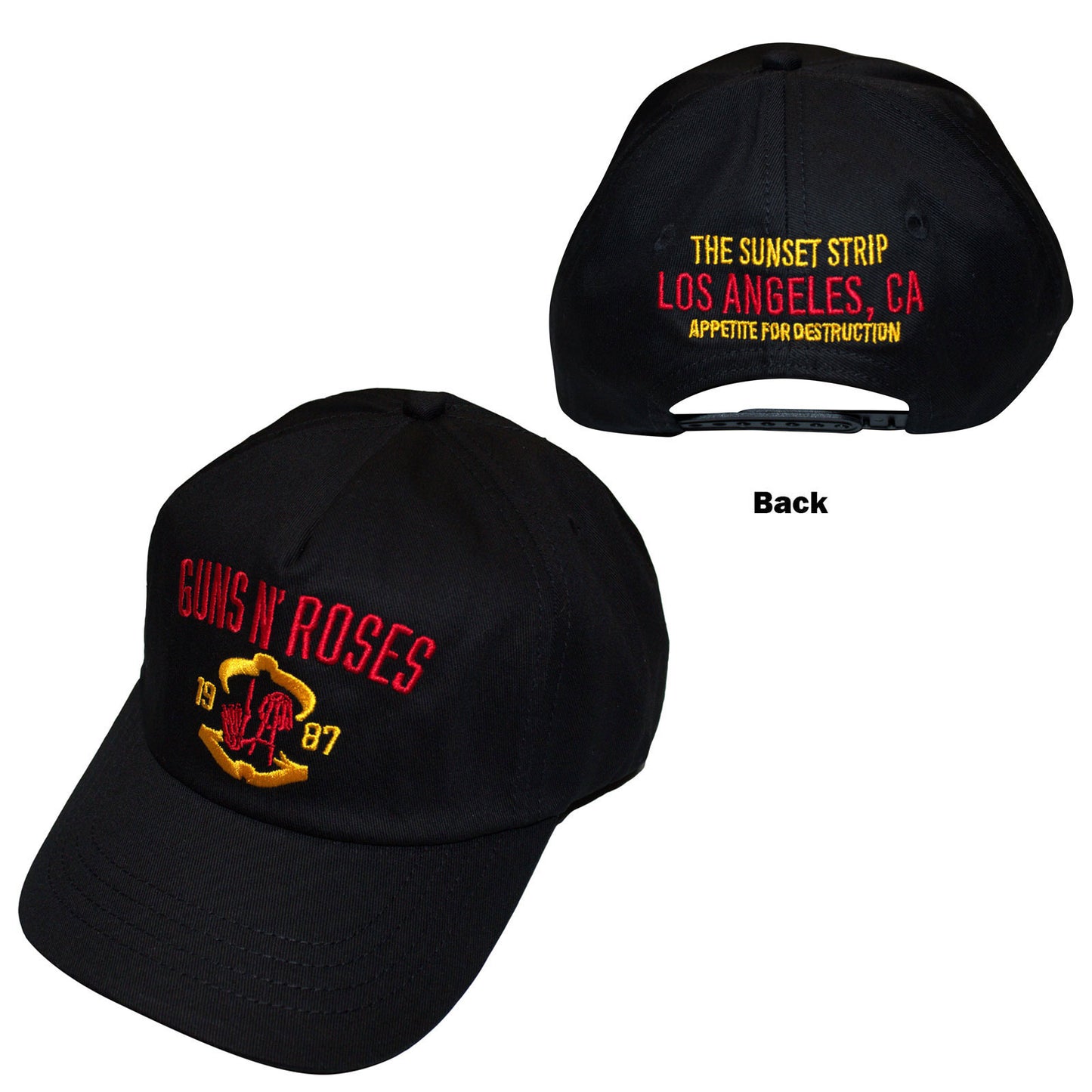 Guns N Roses Sunset Strip '87 Baseball Cap Front
