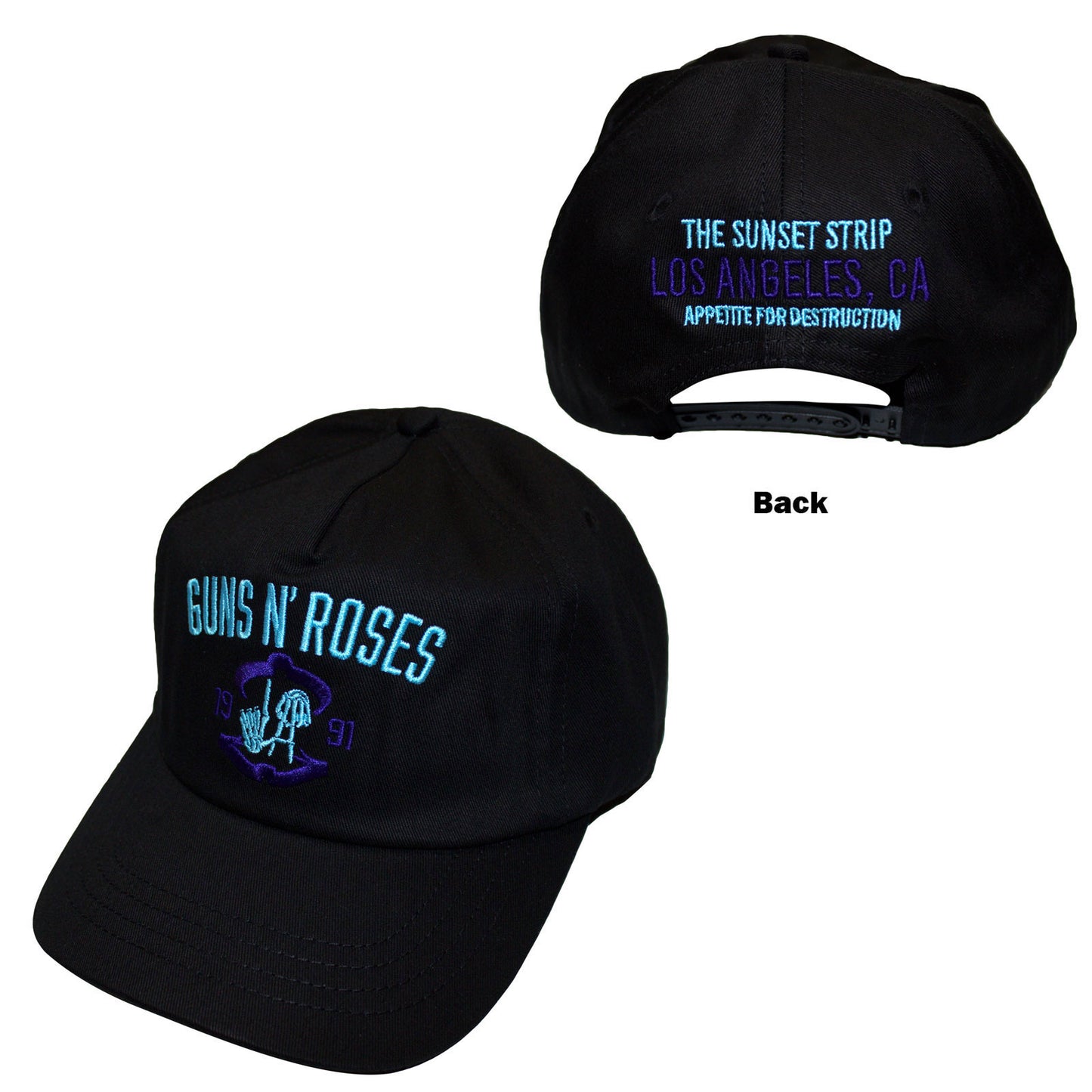 Guns N Roses Sunset Strip '91 Baseball Cap Front