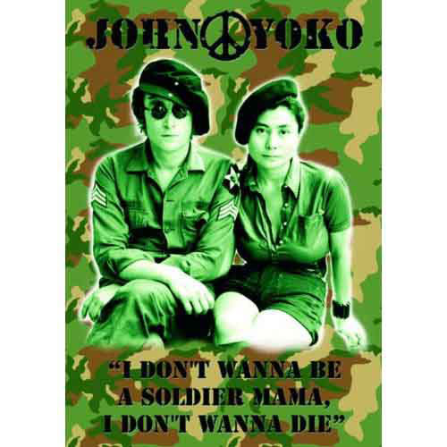 John Lennon John & Yoko Post Card Front