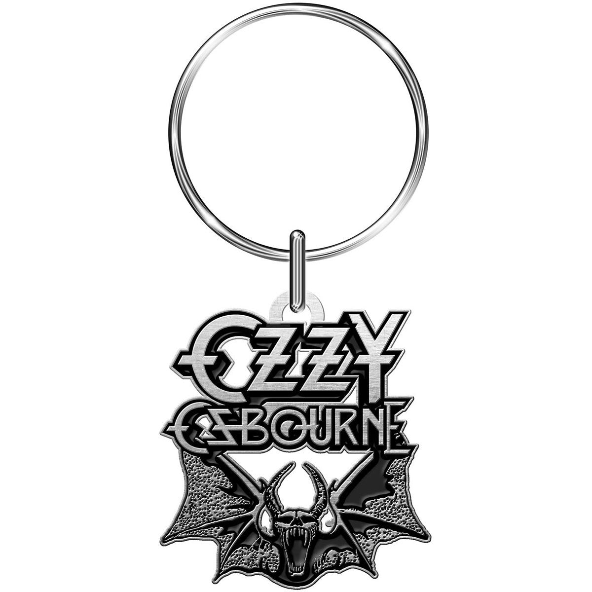 Ozzy Osbourne Bat Metal Key Chain Front