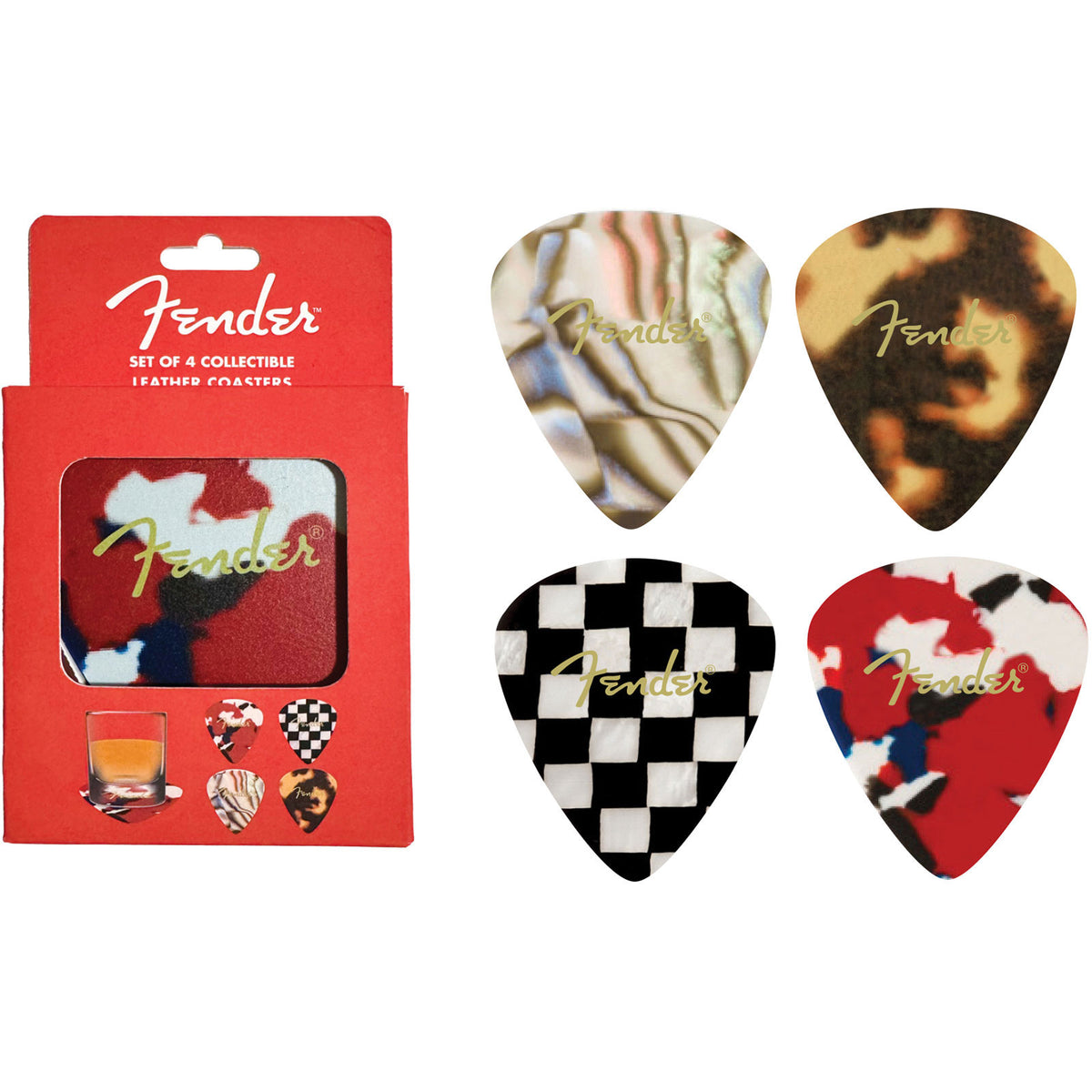 Fender Patterns Coaster Set Front