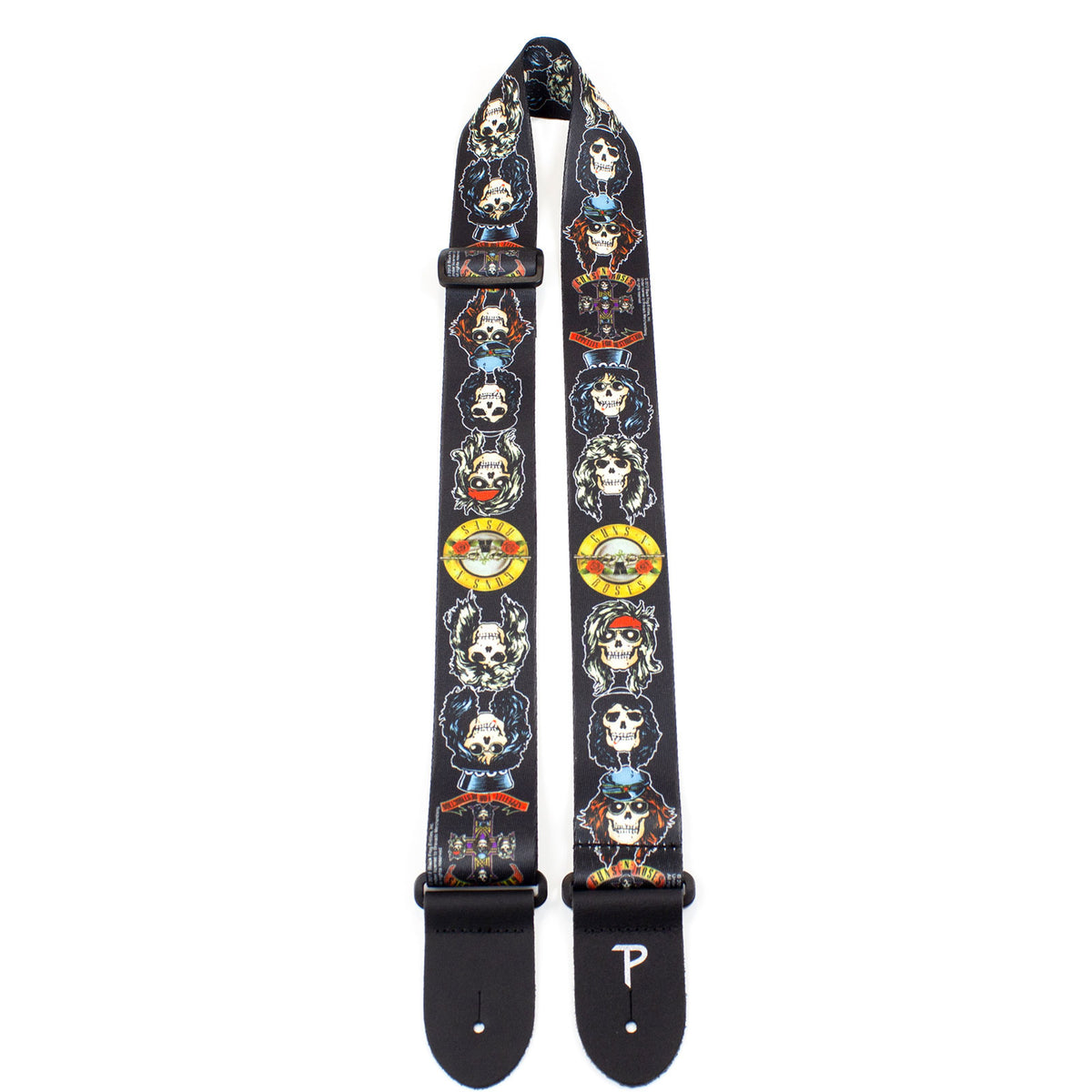 Guns N Roses Logos Guitar Strap Front