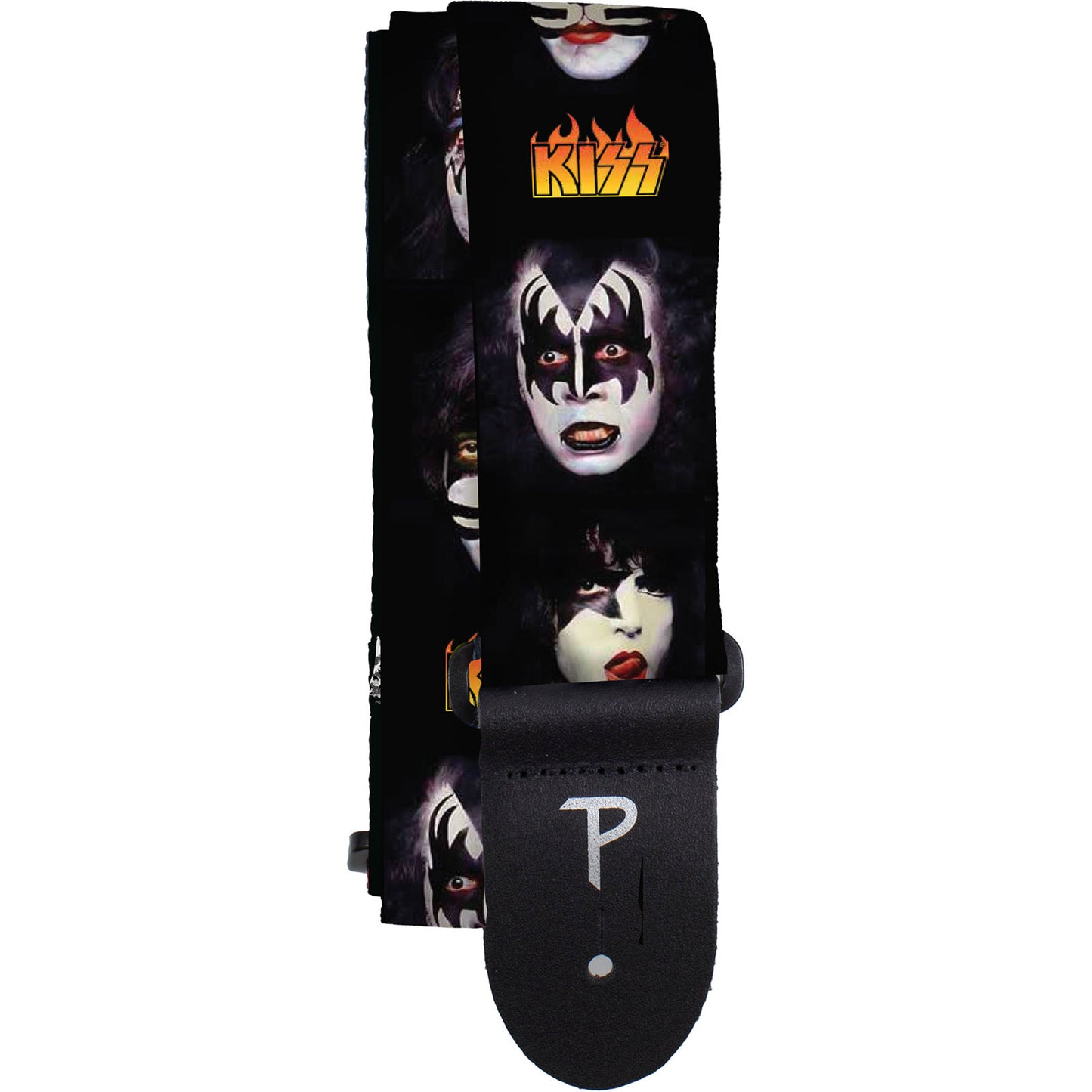 KISS Faces Guitar Strap Front