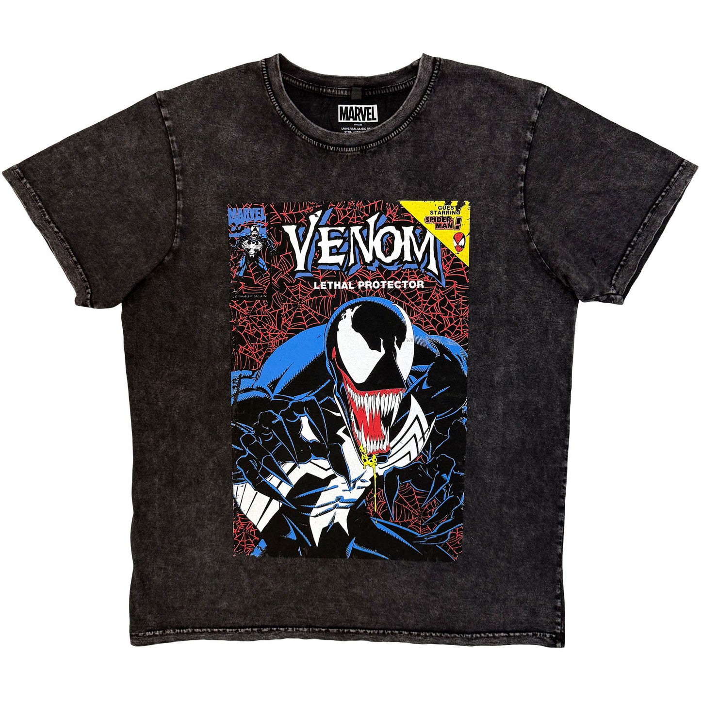Marvel Comics Venom Lethal Protector Stone Wash T-shirt Front
