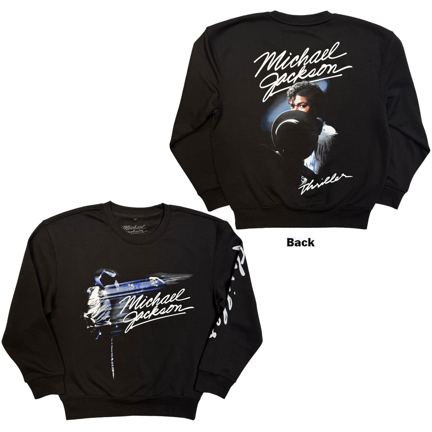 Michael Jackson Thriller / Hat Poses Sweatshirt Front