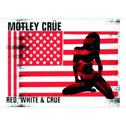 Motley Crue Red & White Post Card Front